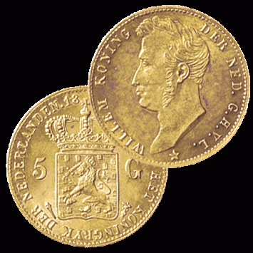 5 Gulden goud 1827U